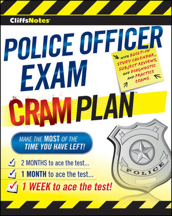Couverture du livre « CliffsNotes Police Officer Exam Cram Plan » de Northeast Editing Inc Douglas A aux éditions Houghton Mifflin Harcourt