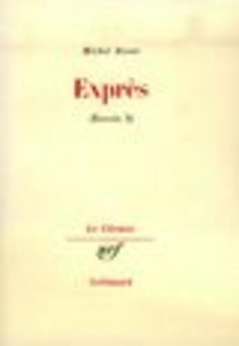 Couverture du livre « Envois - ii - expres » de Michel Butor aux éditions Gallimard (patrimoine Numerise)