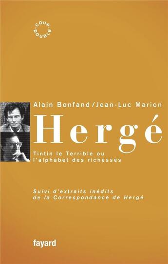 Couverture du livre « Hergé » de Marion/Bonfand aux éditions Fayard