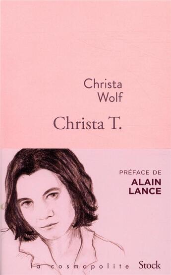 Couverture du livre « Christa T. » de Christa Wolf aux éditions Stock