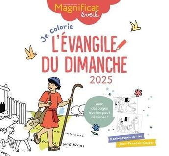 Couverture du livre « Je colorie l'Evangile du dimanche : Mon Evangile du dimanche à colorier (édition 2025) » de Jean-Francois Kieffer et Julie Amiot aux éditions Magnificat