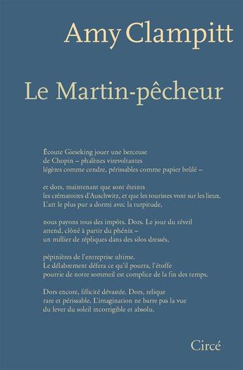 Couverture du livre « Le martin-pecheur » de Amy Clampitt aux éditions Circe