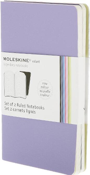 Couverture du livre « Carnet volant ligne ; poche ; set 2 ; couverture souple violet » de Moleskine aux éditions Moleskine Papet