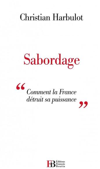 Couverture du livre « Sabordage ; 