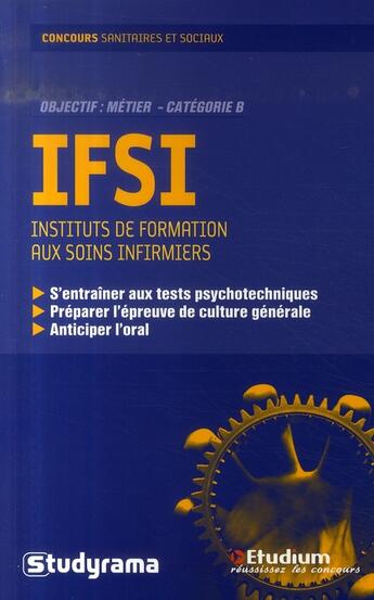 Couverture du livre « Les concours ifsi » de  aux éditions Studyrama