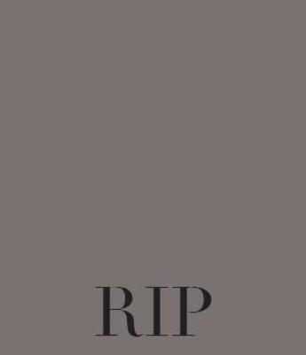 Couverture du livre « RIP » de Richard Chevallier aux éditions Trans Photographic Press