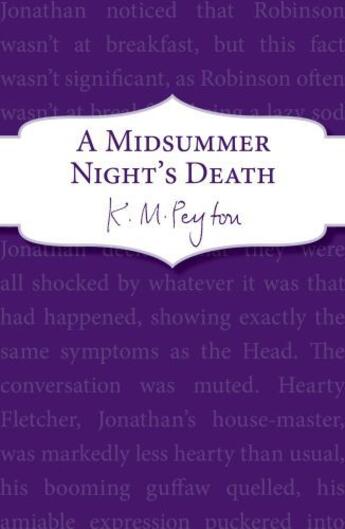 Couverture du livre « A Midsummer Night's Death » de Peyton K M aux éditions Rhcb Digital