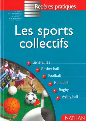 Couverture du livre « Les sports collectifs - reperes pratiques n63 » de Passemard/Borga aux éditions Nathan