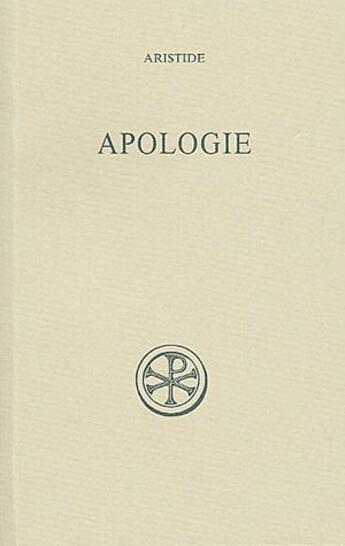 Couverture du livre « Apologie » de Aristide aux éditions Cerf