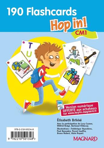 Couverture du livre « Hop In Cm1 Flascards » de Elisabeth Brikke aux éditions Magnard