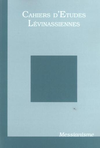 Couverture du livre « Cahiers d'etudes levinassiennes n 4 » de  aux éditions Verdier