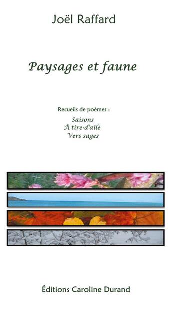 Couverture du livre « Paysages et faune » de Joel Raffard aux éditions Caroline Durand