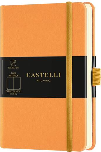 Couverture du livre « Carnet aquarela poche uni orange clementine » de Castelli aux éditions Castelli Milano