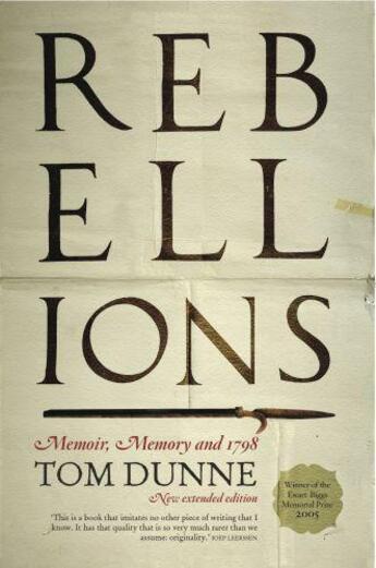 Couverture du livre « Rebellions » de Dunne Tom aux éditions Lilliput Press Digital