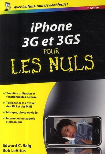 Couverture du livre « IPhone 3G et 3GS pour les nuls » de Edward C. Baig aux éditions First