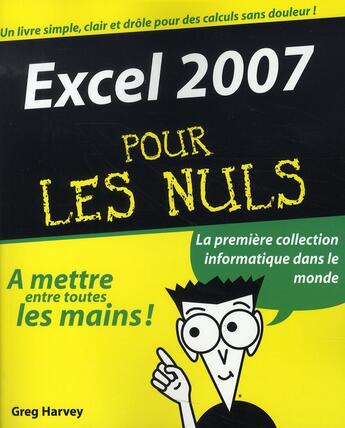 Couverture du livre « Excel 2007 pour les nuls » de Greg Harvey aux éditions First Interactive