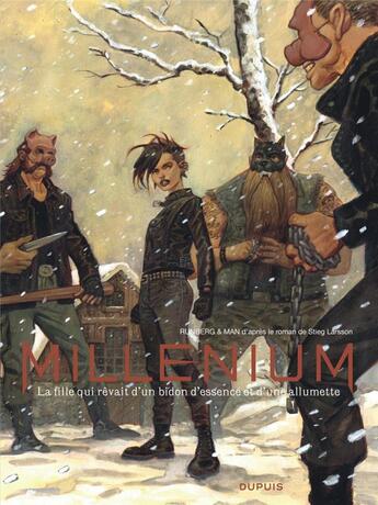 Couverture du livre « Millénium : Intégrale vol.2 : Tomes 3 et 4 : la fille qui rêvait d'un bidon d'essence et d'une allumette Tome 1 et Tome 2 » de Sylvain Runberg et Man aux éditions Dupuis