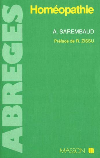 Couverture du livre « Homeopathie » de Alain Sarembaud aux éditions Elsevier-masson