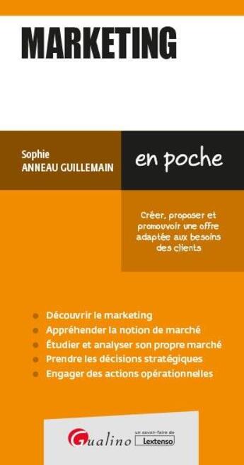 Couverture du livre « Marketing (8e édition) » de Sophie Anneau-Guillemain aux éditions Gualino