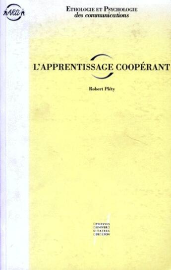 Couverture du livre « L'Apprentissage coopérant » de Robert Pléty aux éditions Pu De Lyon