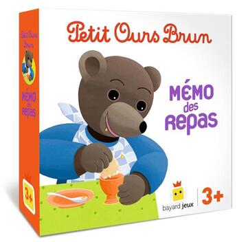 Couverture du livre « Jeu petit ours brun - memo des repas » de Daniele Bour aux éditions Bayard Jeux