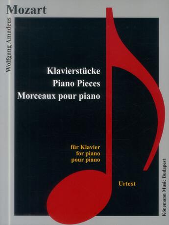 Couverture du livre « Mozart ; morceaux pour piano » de Wolfgang Amadeus Mozart aux éditions Place Des Victoires/kmb