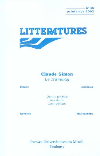 Couverture du livre « Autour du tramway de claude simon » de  aux éditions Pu Du Midi