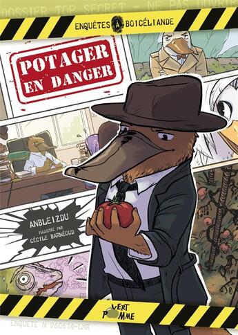 Couverture du livre « Potager en danger » de Anbleizdu et Cécile Barnéoud aux éditions Vert Pomme