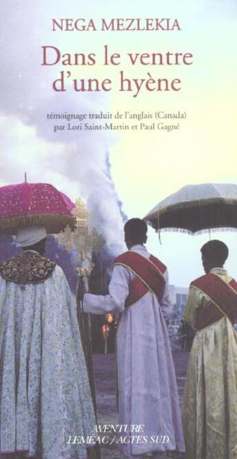 Couverture du livre « Notes du ventre de la hyene » de Nega Mezlekia aux éditions Actes Sud