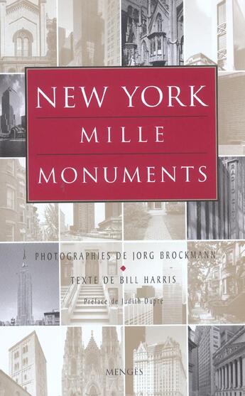 Couverture du livre « New York Mille Monuments » de Bill Harris aux éditions Menges