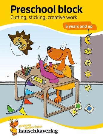 Couverture du livre « Preschool Kids Activity Books for 5+ year olds for Boys and Girls - Cutting, Gluing, Preschool Craft : Colourful puzzle block - fun educational learning » de Linda Bayerl aux éditions Hauschka Verlag