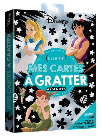 Couverture du livre « Les ateliers Disney : mes cartes à gratter argentées » de Disney aux éditions Disney Hachette