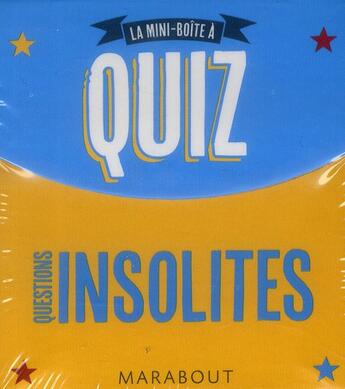 Couverture du livre « La mini-boîte ; questions insolites » de Philippe Nessmann aux éditions Marabout