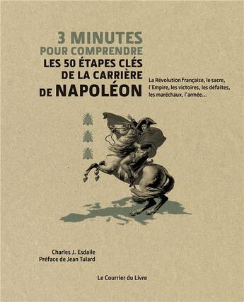 Couverture du livre « 3 minutes pour comprendre : les 50 étapes clés de la carrière de Napoléon » de Charles J. Esdaile aux éditions Courrier Du Livre