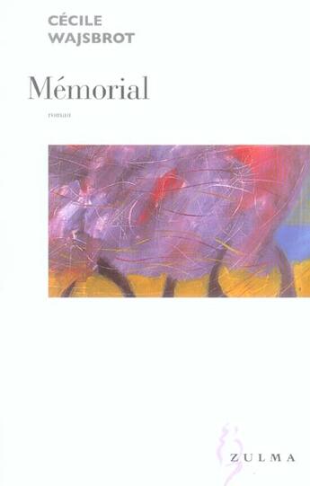 Couverture du livre « Memorial » de Cecile Wajsbrot aux éditions Zulma