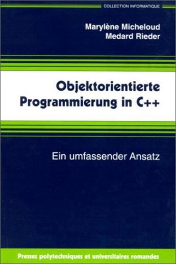 Couverture du livre « Objektorienti.prog c++ » de Micheloud aux éditions Ppur