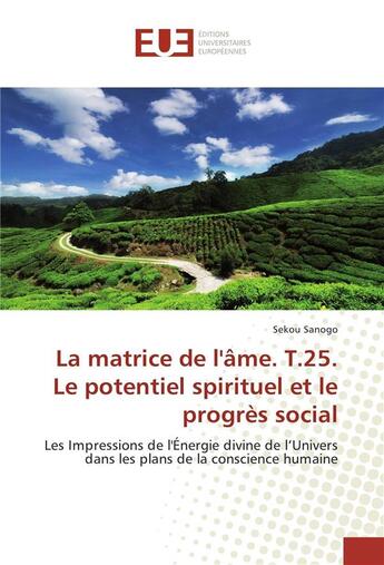 Couverture du livre « La matrice de l'âme t.25 ; le potentiel spirituel et le progrès social ; les impressions de l'énergie divine de l'univers dans les plans de la conscience humaine » de Sekou Sanogo aux éditions Editions Universitaires Europeennes