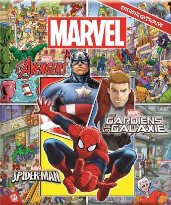 Couverture du livre « Cherche et trouve t.29 ; Marvel ; les gardiens de la galaxie ; Spider-Man ; Avengers » de  aux éditions Pi Kids