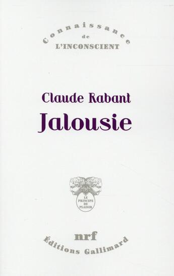 Couverture du livre « Jalousie » de Claude Rabant aux éditions Gallimard