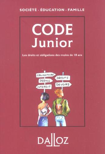 Couverture du livre « Code Junior » de Dominique Chagnollaud aux éditions Dalloz