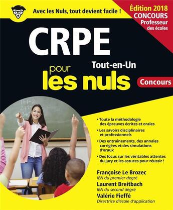 Couverture du livre « Crpe pour les nuls concours ne » de Francoise Le Brozec aux éditions First