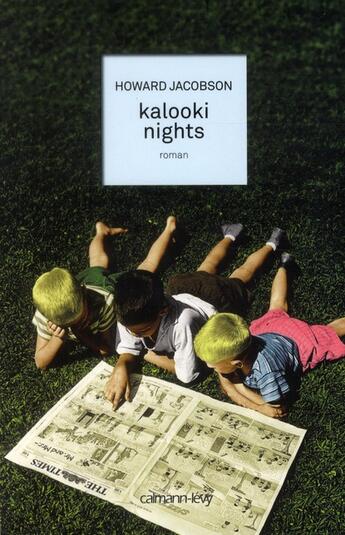 Couverture du livre « Kalooki nights » de Howard Jacobson aux éditions Calmann-levy