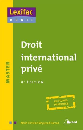 Couverture du livre « Droit international privé » de Meyzeaud-Garaud Mari aux éditions Breal