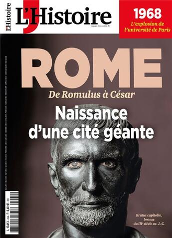 Couverture du livre « L'histoire n 494 : rome. naissance d'une cite geante - avril 2022 » de  aux éditions L'histoire