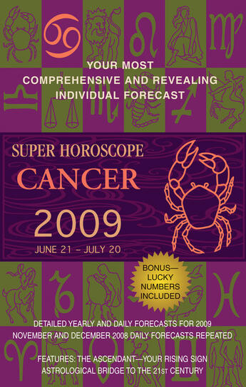 Couverture du livre « Cancer (Super Horoscopes 2009) » de Beim Margarete aux éditions Penguin Group Us