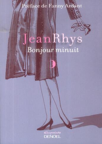 Couverture du livre « Bonjour minuit » de Jean Rhys aux éditions Denoel