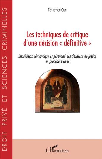 Couverture du livre « Les techniques de critique d'une décision 