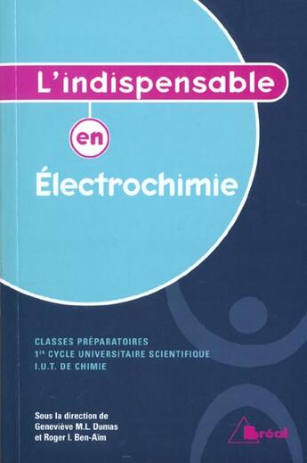 Couverture du livre « L'indispensable électrochimie » de Ben-Aim aux éditions Breal