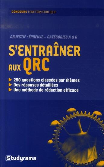 Couverture du livre « S'entraîner aux qrc » de  aux éditions Studyrama