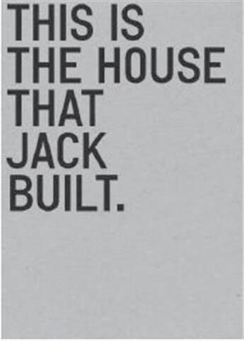 Couverture du livre « Maja hoffmann this is the house that jack built » de Hoffmann Maja aux éditions Steidl